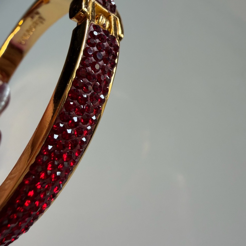 Ruby-Red Cherry Crystal Hinge Magnetic Clamp Brac… - image 7